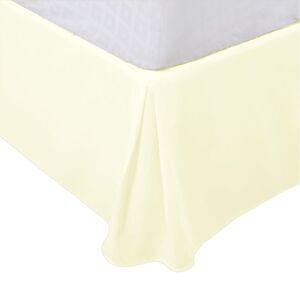 Bed Skirt Double Brushed Microfiber with Dust Ruffle, Cream King